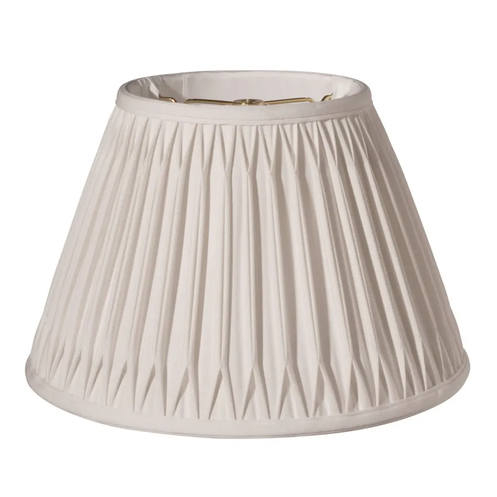 

Slant Transitional Bell Shades Liner Double Pleat Lampshade with Washer Fitter Silk Lighting Cover for Table Lamp Lighting