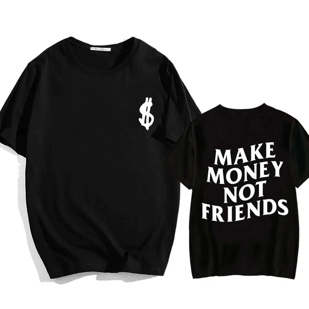

Fun letter print design summer men's clothing, street casual wear, hip-hop round neck loose and breathable T-shirt