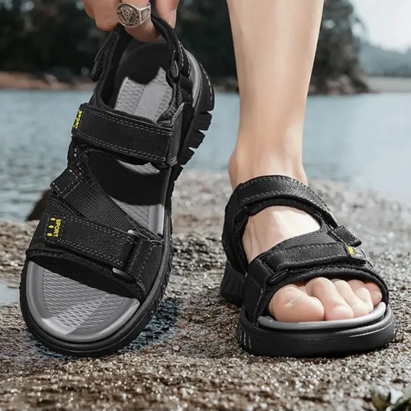 

Summer Lightweight Retro Men's Sandals Open Toe Large Size Anti Slip Slippers Casual Shoes Sandalias De Verano Para Hombre
