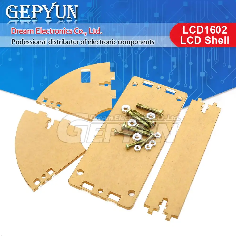 LCD1602 LCD Shell For 2.5 Inches I2C 1602 Yellow Backlight LCD Display Module Case Modules Accessory