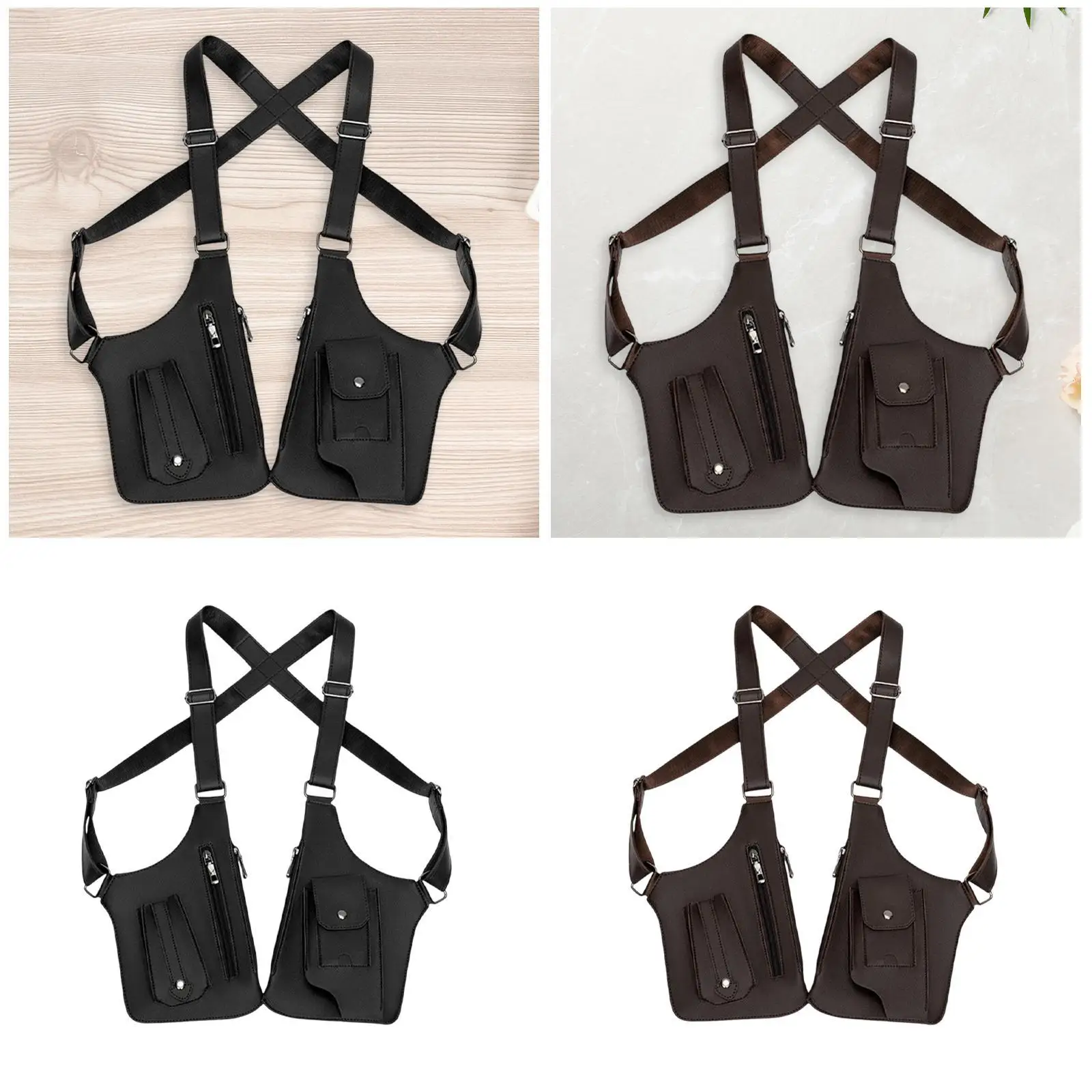 Hide Underarm Shoulder Bag Trendy Large Capacity Underarm Shoulder Wallet for Running Costume Party Fishing Camping Backpacking