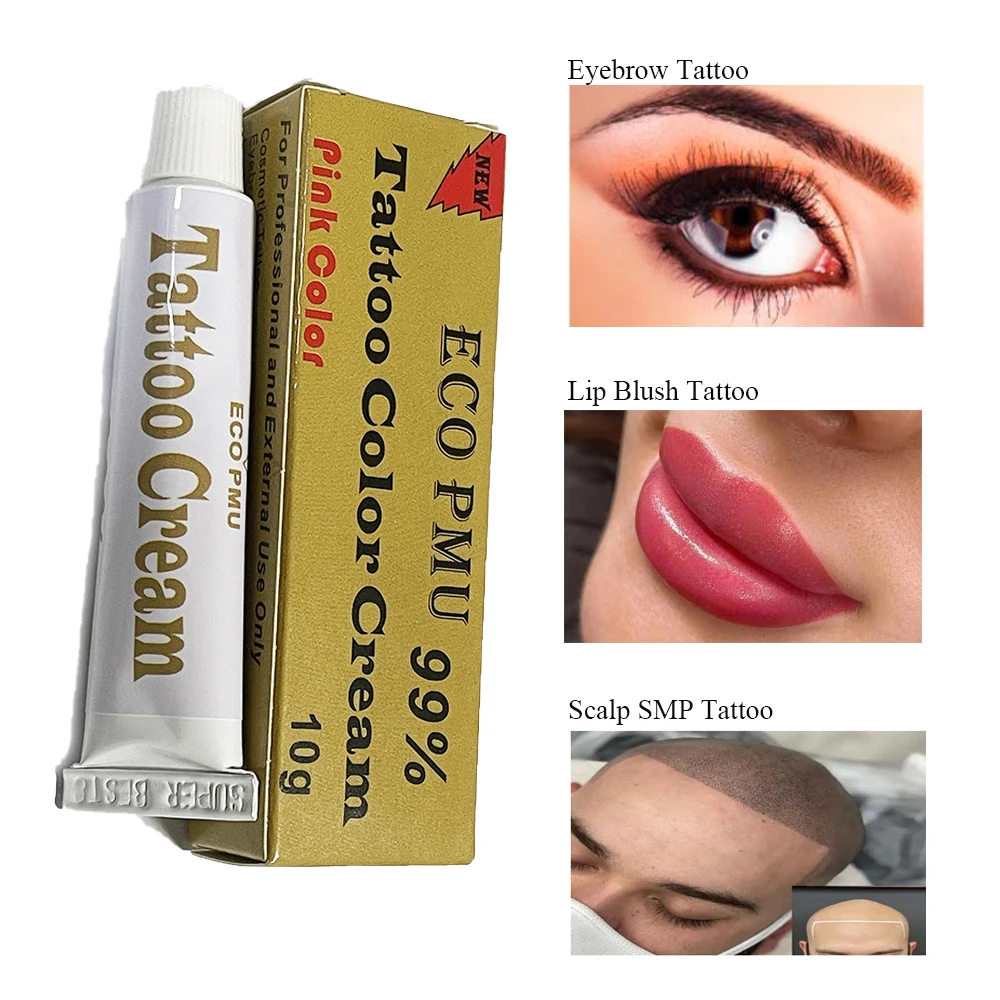 New ECO PMU 99% Tattoo Primary Cream Pink Color Before Tattoo & Permanent Makeup Accessories 10g