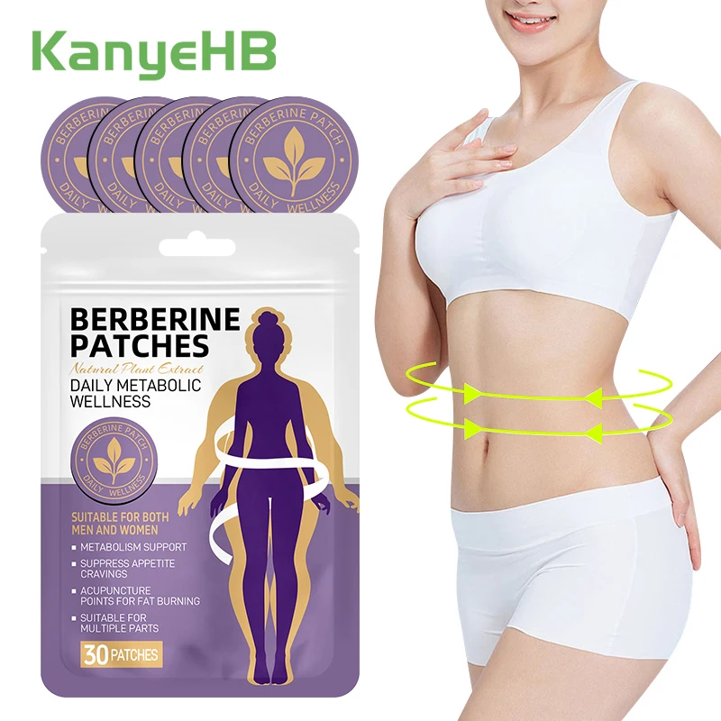 30Pcs=1Bag Fat Burner Weight Loss Patch Natural Herb Navel Sticker Fat&Lose Weight Products Body Shaping Firming Care Patch W066