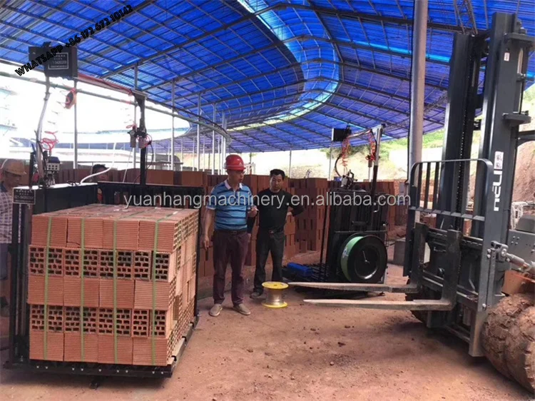 Brick Packing Block Tile Baling Pallet Strapping Price Automatic Palletizer Strapping Machine for Brick Factory
