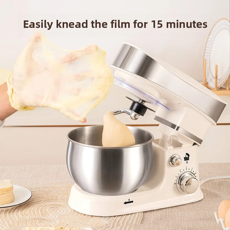 5L Blender Stand Mixer Chef Machine Automatic Desktop Dough Mixer Mixing Bowl Display Stand Electric Power Source Steel Plastic