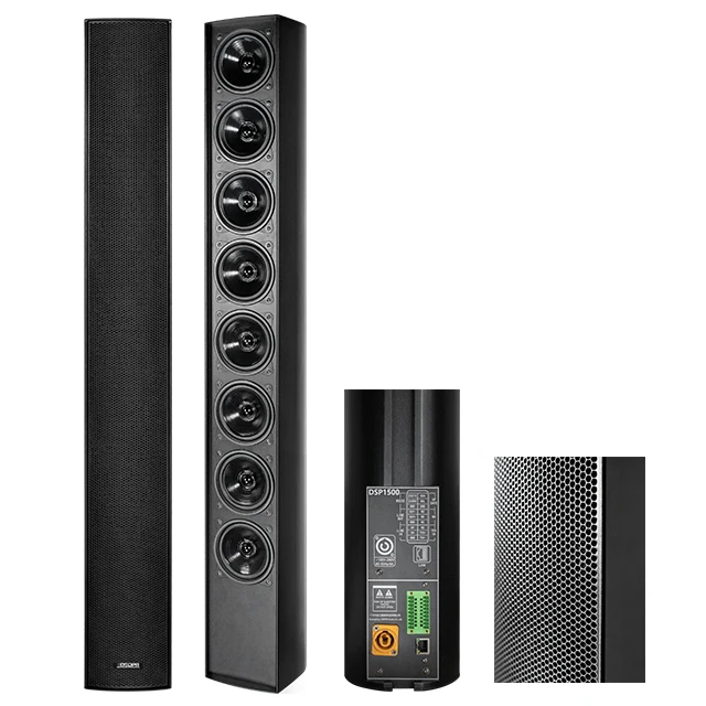 8x25W Active Column Array Speaker For Conference Hall