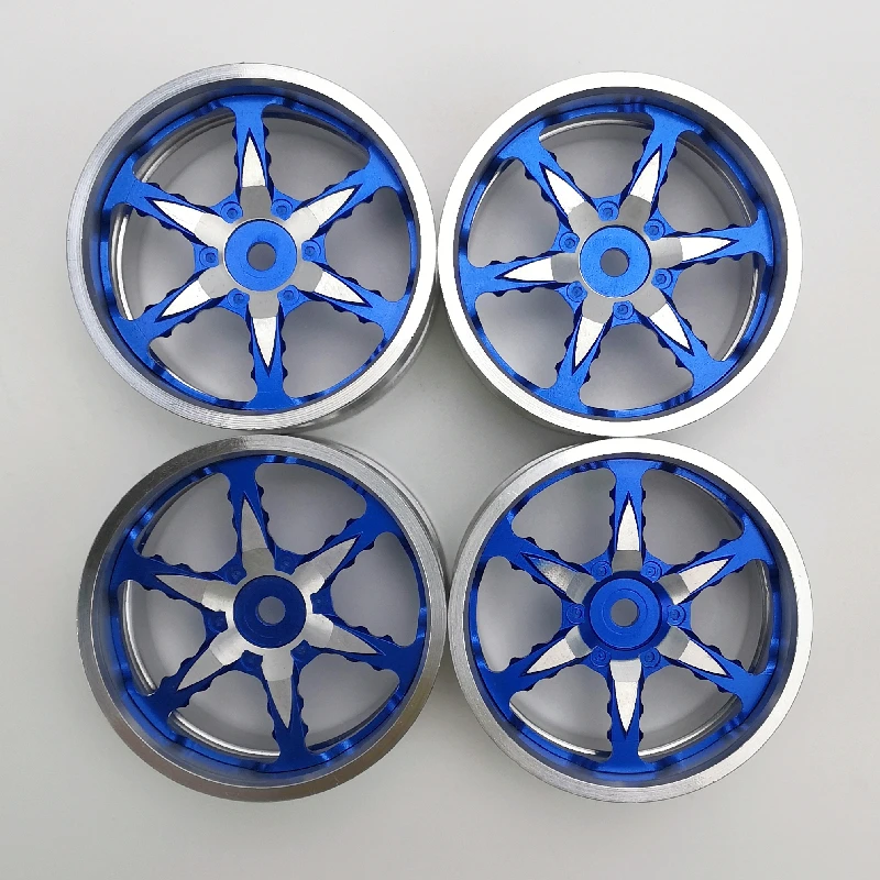 3/6/9/12mm Offset 4pcs CNC Machined Aluminum Wheels Rims 1/10 Scale RC Car On-road Drift Touring Model Hobby