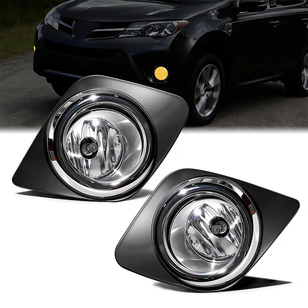 

Галогенные противотуманные фары для Toyota Rav4 2009 2010 2011 2012, комплекты передних противотуманных фар в сборе с жгутом проводов и переключателем
