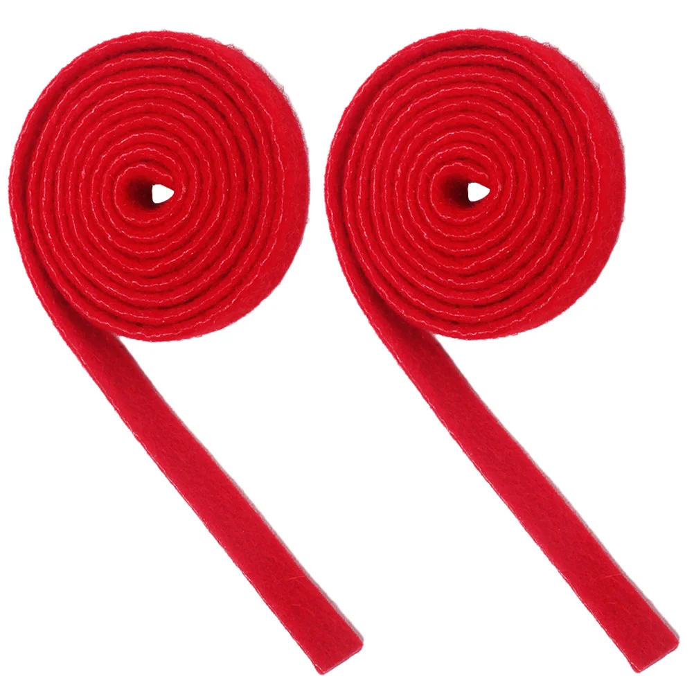 

2 Pcs Tuning Piano Tuning Kit Felt Strap Red Double Wool Temperament Strip Kit for Guzheng Accessories Parts Replacement