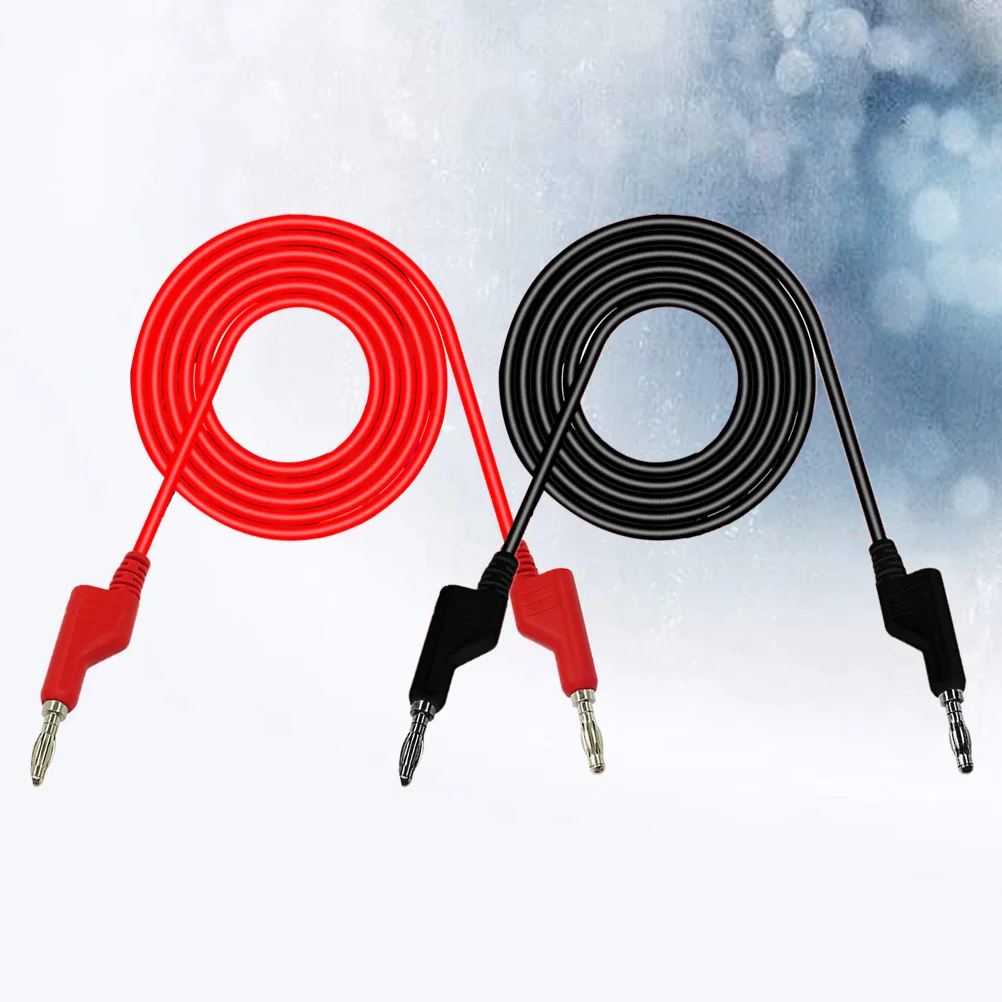 Fio de cabo de teste de multímetro, 2 peças, vermelho, preto, linha de teste dcc, resistente, ferramenta confiável para equipamentos eletrônicos e circuitos