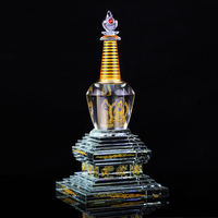 Wholesale Buddhist articles HOME efficacious Tantric talisman Tibetan Buddhism crystal dagoba stupa tower Bodhi