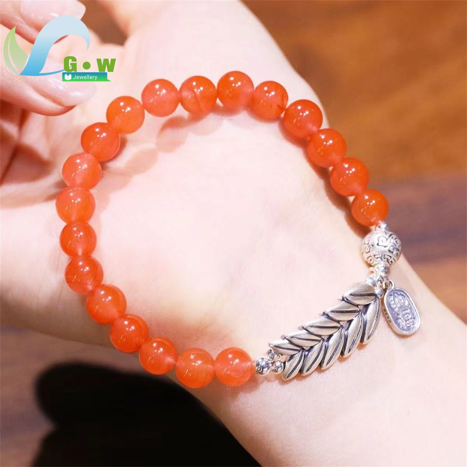 Natural South Red Agate Bracelet Unisex Vintage Unique Gemstone Beaded Wristband Handmade Jewelry Charm Gift For Men Women