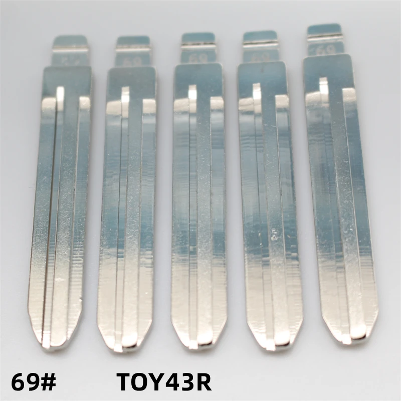 OEM 30Pcs 69# TOY43R Metal Blank Uncut Flip Remote Key Blade For Toyota For Subaru For Keydiy KD Xhorse VVDI JMD