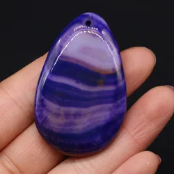 Natural Colorful Striped Agates Pendant Reiki Healing Onyx Charms for Handmade DIY Necklace Making Jewelry Findings