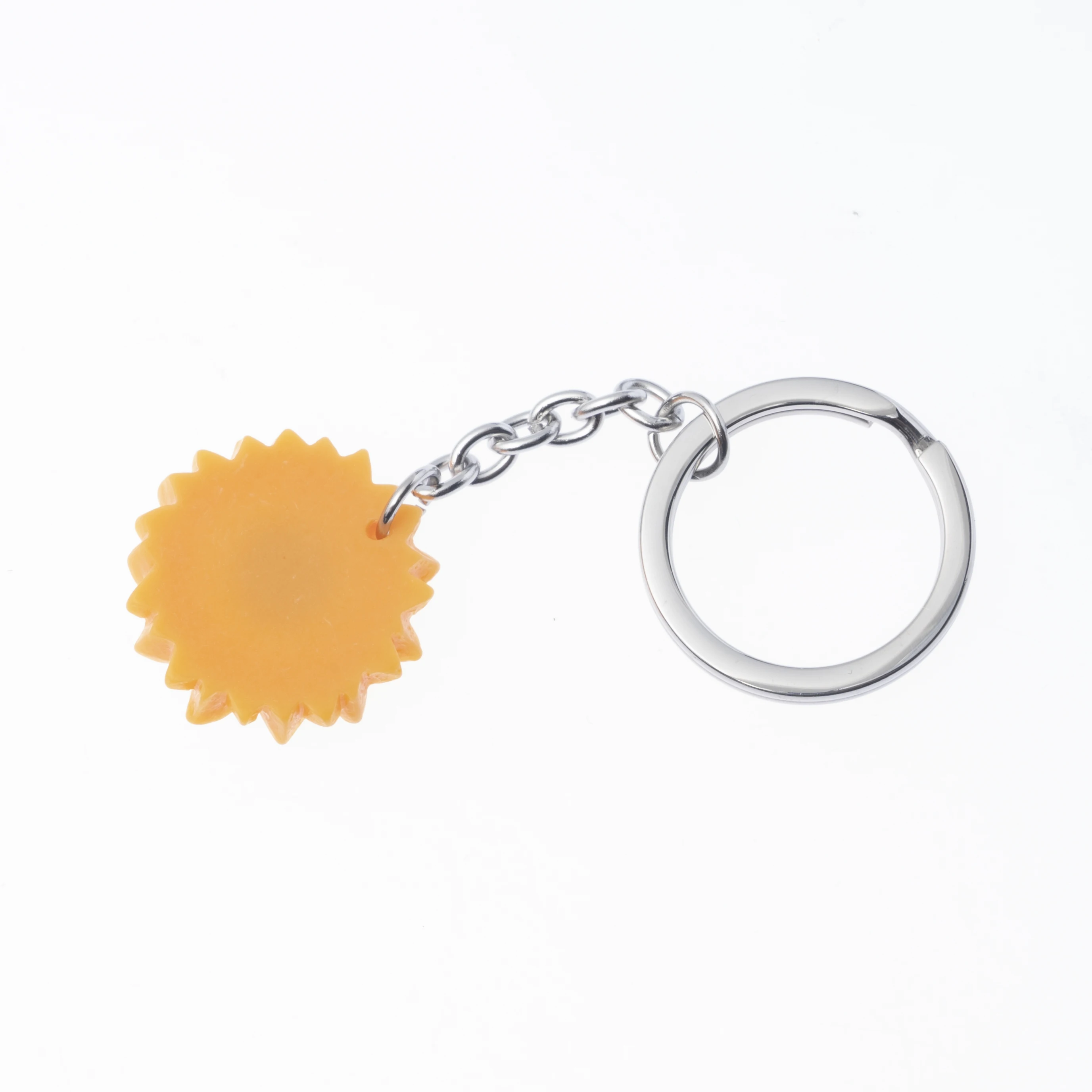 New Sunflower Key Ring Stainless Steel Car Keychain Woman Backpack Bag Pendant Hanging Ornament Couple Keyring Girl Gifts