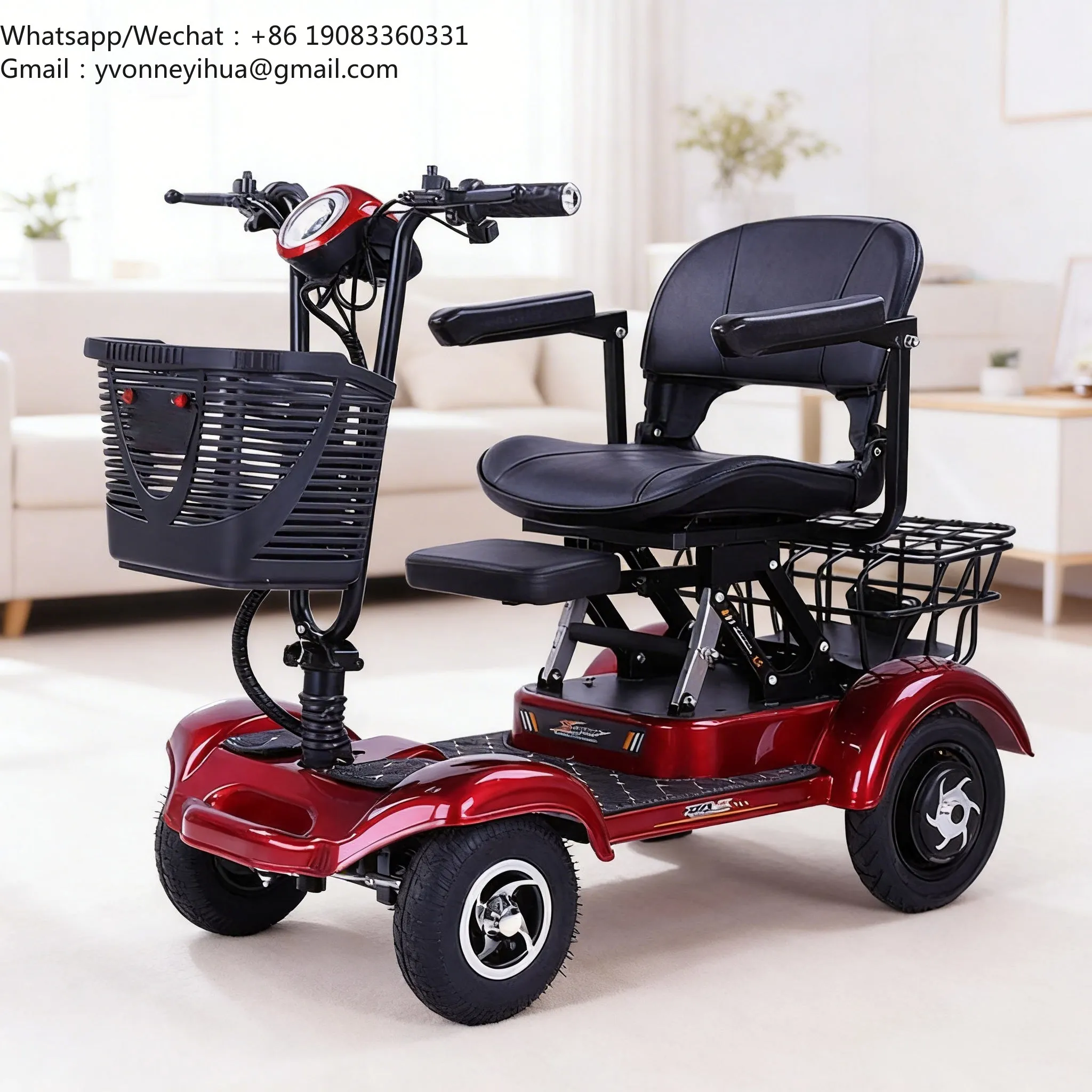2026 Easy To Fold 4-Wheeled Mobility Scooter With Lithium Battery For Elderly And Disabled For Leisure And Home Use