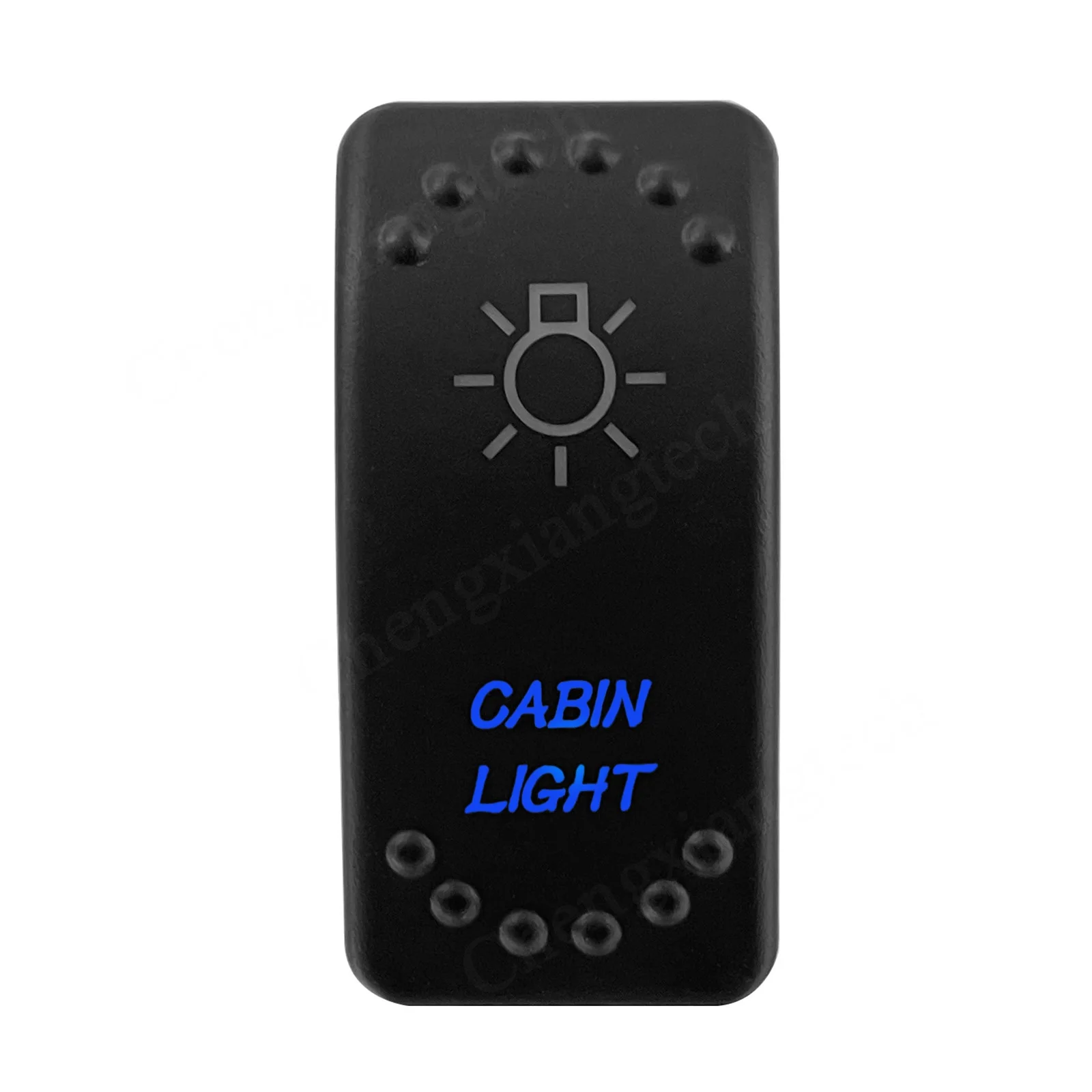 Blue Led Laser Engraving- CABIN LIGHT - Rocker Switch 5 Pin on off 12v 24v SPST for Car Boat Truck RV