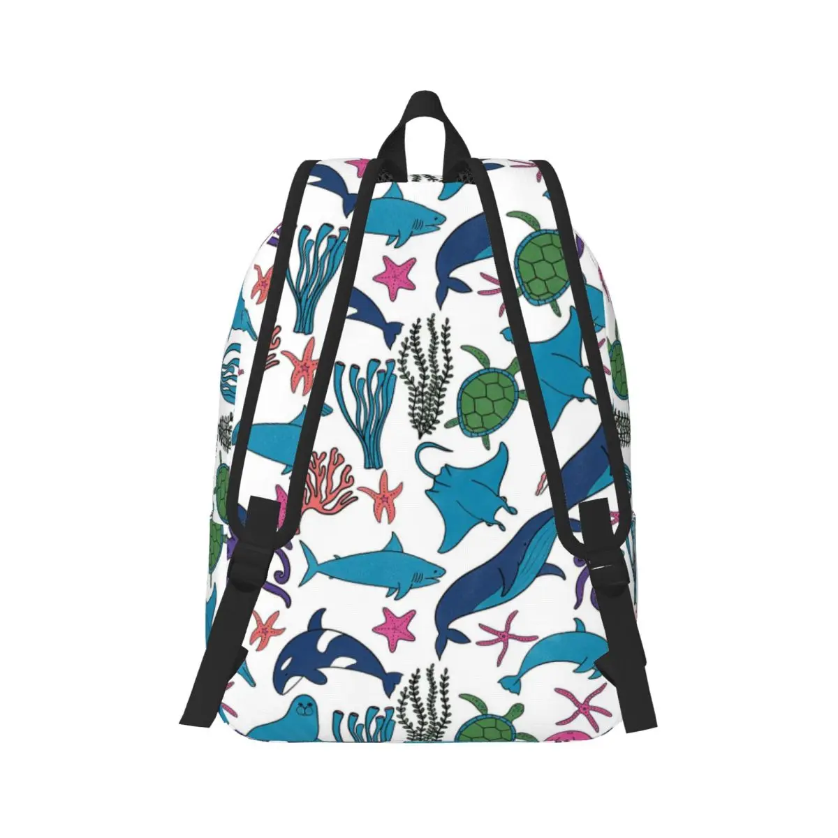 حقيبة ظهر لحيوانات البحر للطلاب والأولاد والبنات حقيبة كتب للأطفال حقيبة مدرسية حقائب كتف للكمبيوتر للرجال والنساء