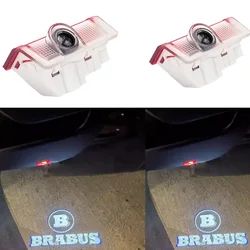 For BRABUS Ghost Shadow Light 2pcs BRABUS Logo Door Light C/E Welcome Light For Mercedes BRABUS W212 W205 W177 W204 GLA GLE GLC