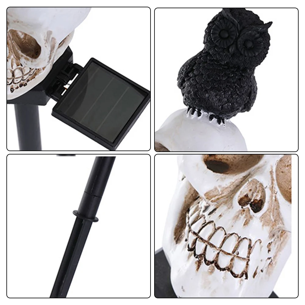 Halloween Solar Skull Animal Pathway Light IP65 impermeabile Skeleton Animal Light Skull Ground paletto lampada per la decorazione della casa stregata