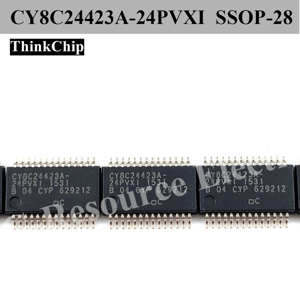 (10 pcs) CY8C24423A-24PVXI SSOP-28 8-bit PSoC 4KB Flash 256KB RAM CY8C24423A