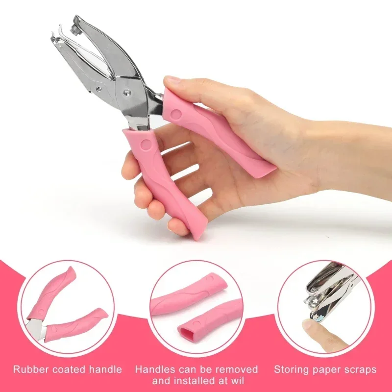1PC Leuke Metalen Handheld Papier Punch Scrapbooking Kleding Enkele Perforators Ster Hart Cirkel Gat DIY Craft Vorm Cutter