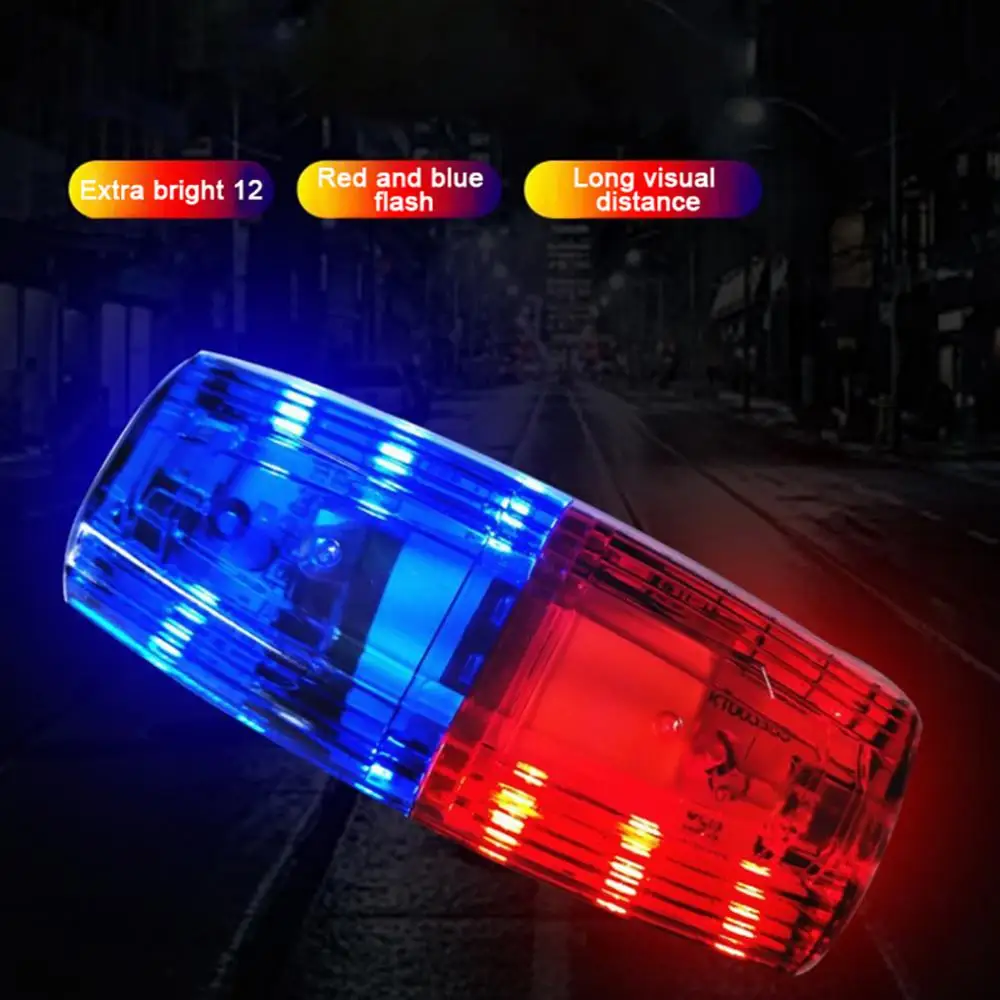 LED Shoulder Tactical Police Flashlight with Clip USB Rechargeable Torch Bike Taillight Helmet Warn Light Bike Accessories