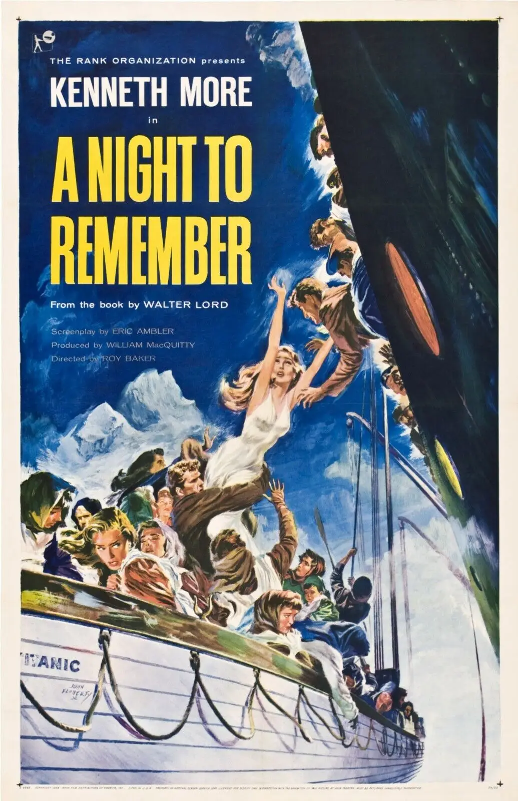 

A Night To Remember MOVIE Photo, Art Film Print Silk Poster, for Your Home Wall Decor