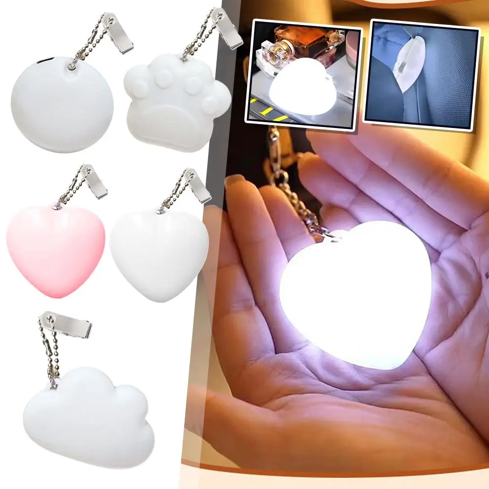 

Светодиодный светильник с сенсорным датчиком для девочек, брелок в форме сердца, кулон, 3D креативный подарок, украшение для спальни, дома, ночник, сенсорный датчик, сумка, светильник