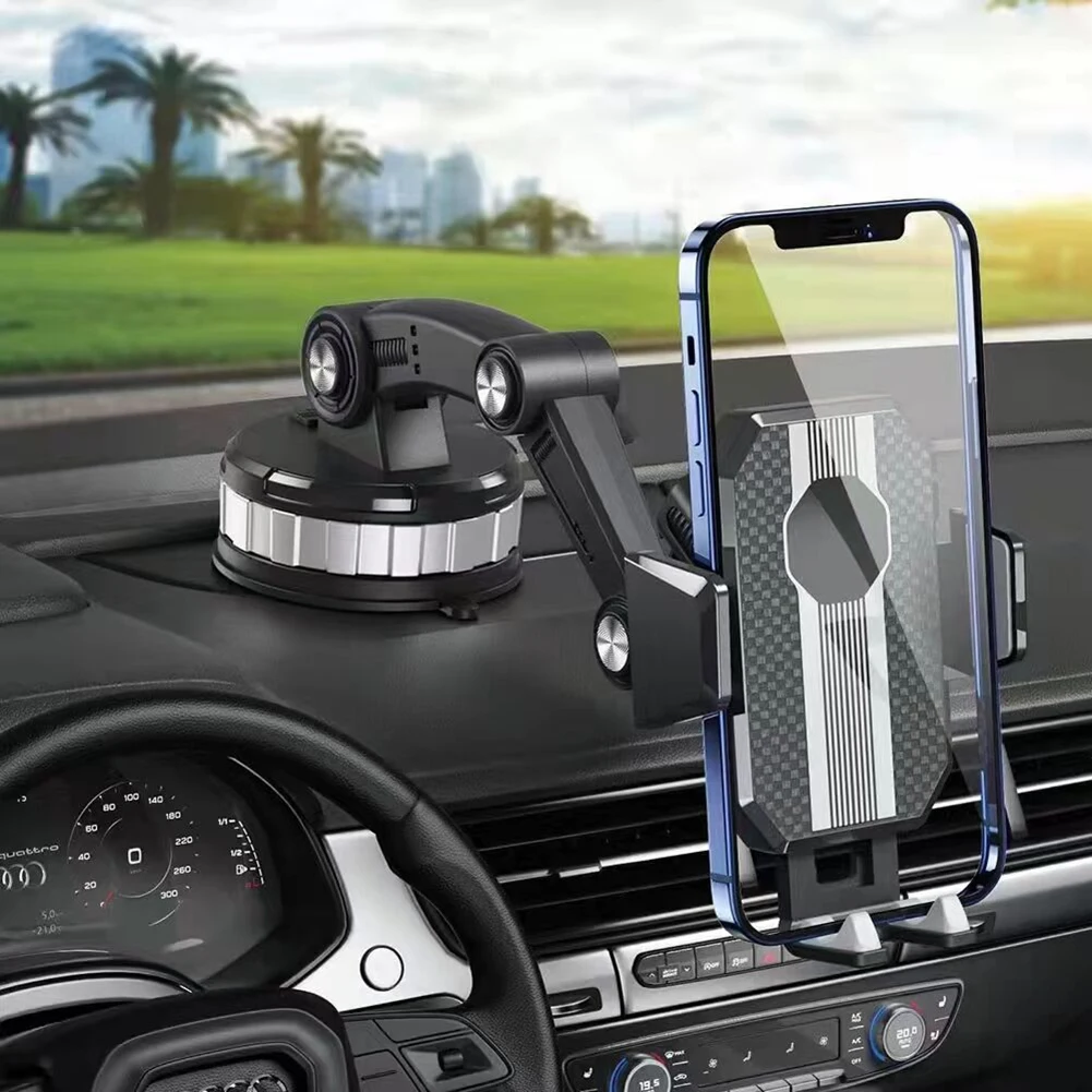 360 Degree Adjustable Car In-dash Bracket For Mobile Phone Mount Universal Large Truck Extended Suction Cup Type Car Phone Holde