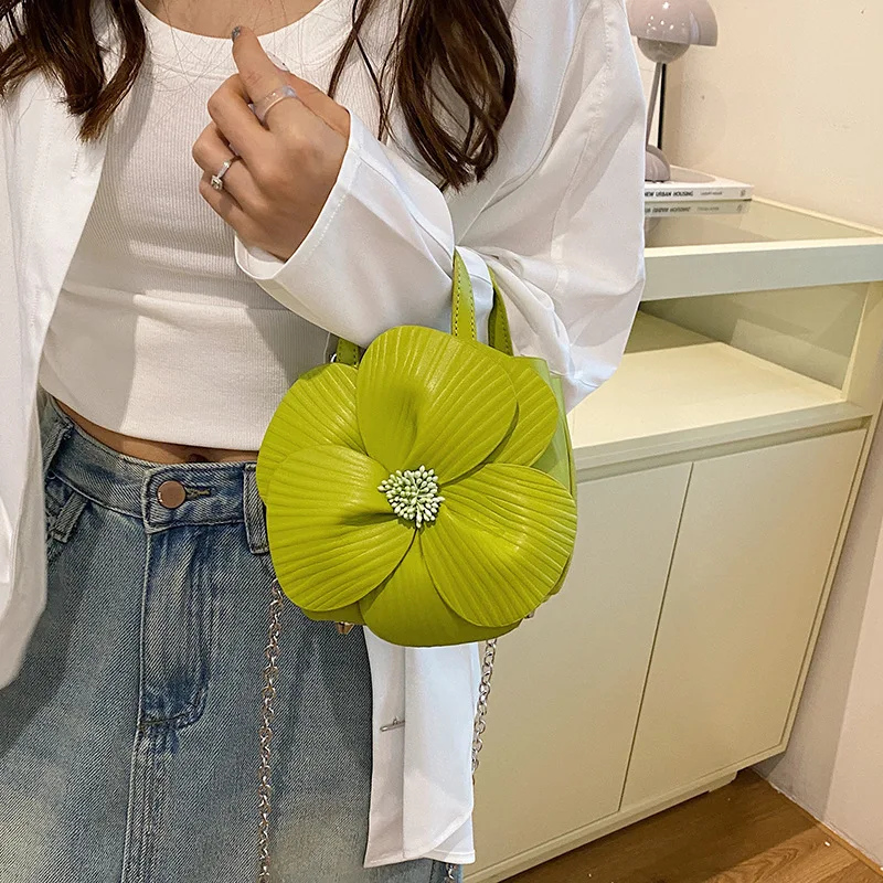 Shoulder Women's Single Bag New French Petal Creative Flower Cross Chain Handbags For Women Party Commuting Y2k Clutche Fashion