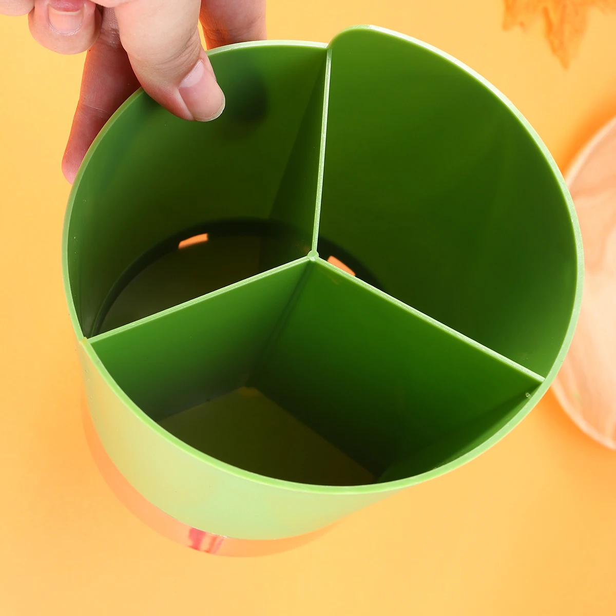 

Organizer 3 Compartments Stainless Steel Drain Holes Kitchen Utensil Holder Tableware Storage Solution Modern