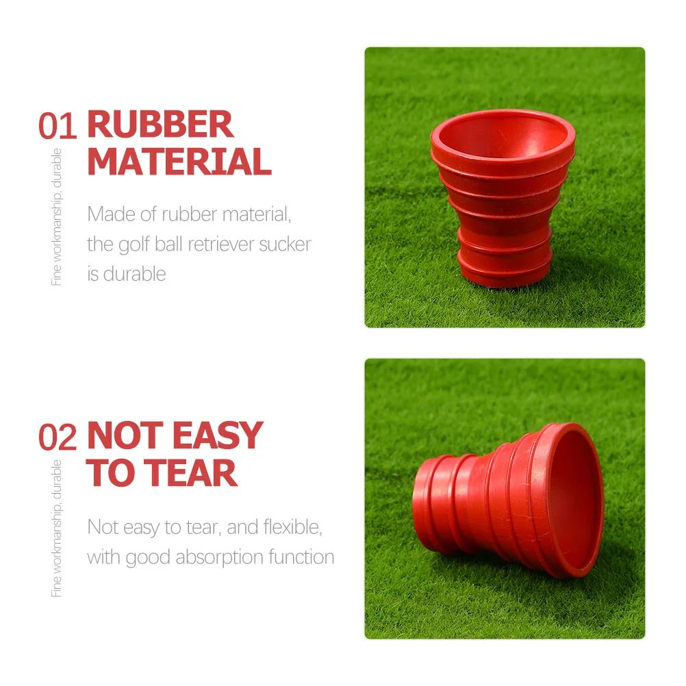 قطعتان من أدوات التقاط الجولف المطاطية القابلة لإعادة الاستخدام، تصميم مدمج لملحقات استرجاع الجولف المريحة، منتقي مدمج قابل لإعادة الاستخدام،