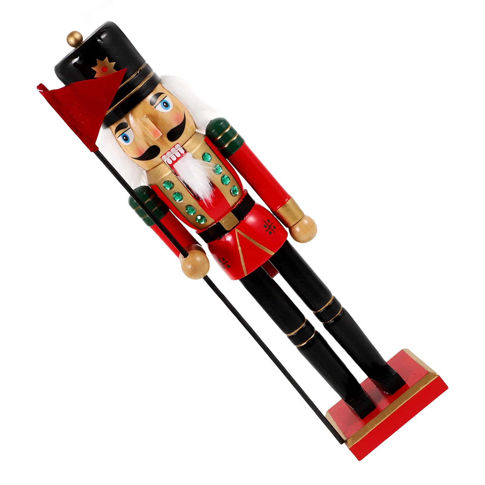 

Christmas Wooden Nutcracker Decor Desktop Display Cute Xmas Gift Longtime Use Decoration Wooden Nutcracker Christmas Gift