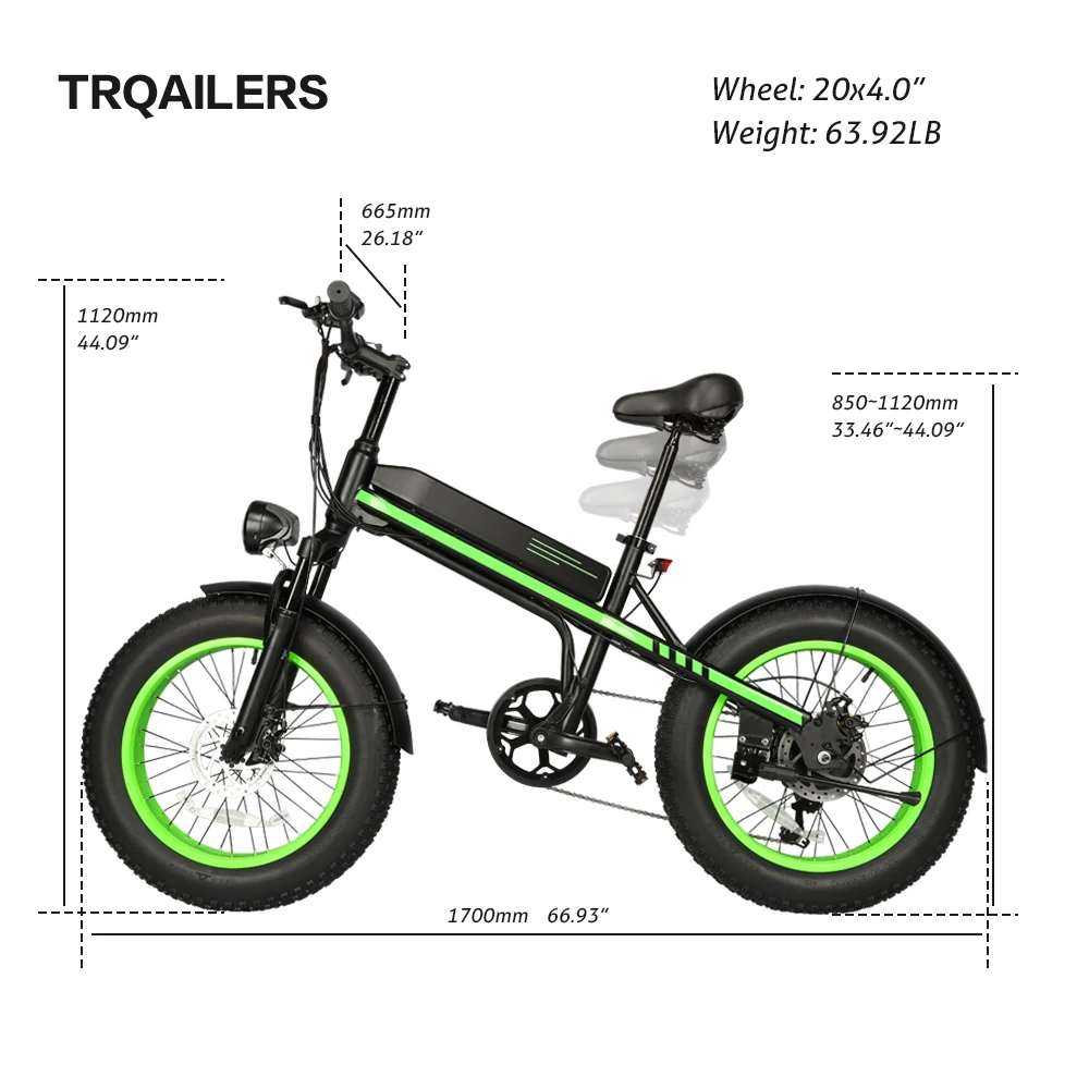 S5 Electric Bike US Stock 500W 20*4