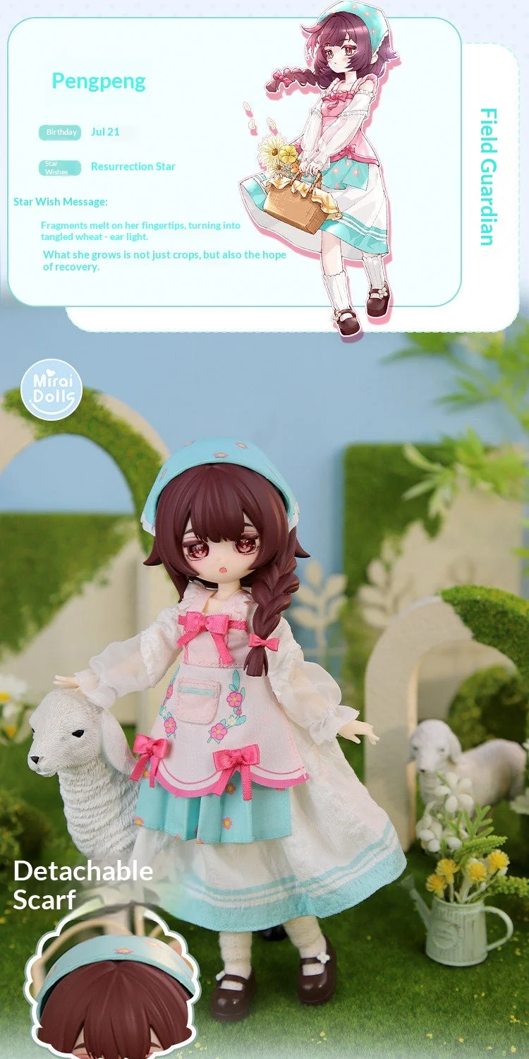 Original MIRAIDOLLS Escaping Heart Star Wish Girl Blind Box 1/8 BJD Gelenkpuppe zum Ankleiden, Sammlerstück, anpassbar – Detail 7