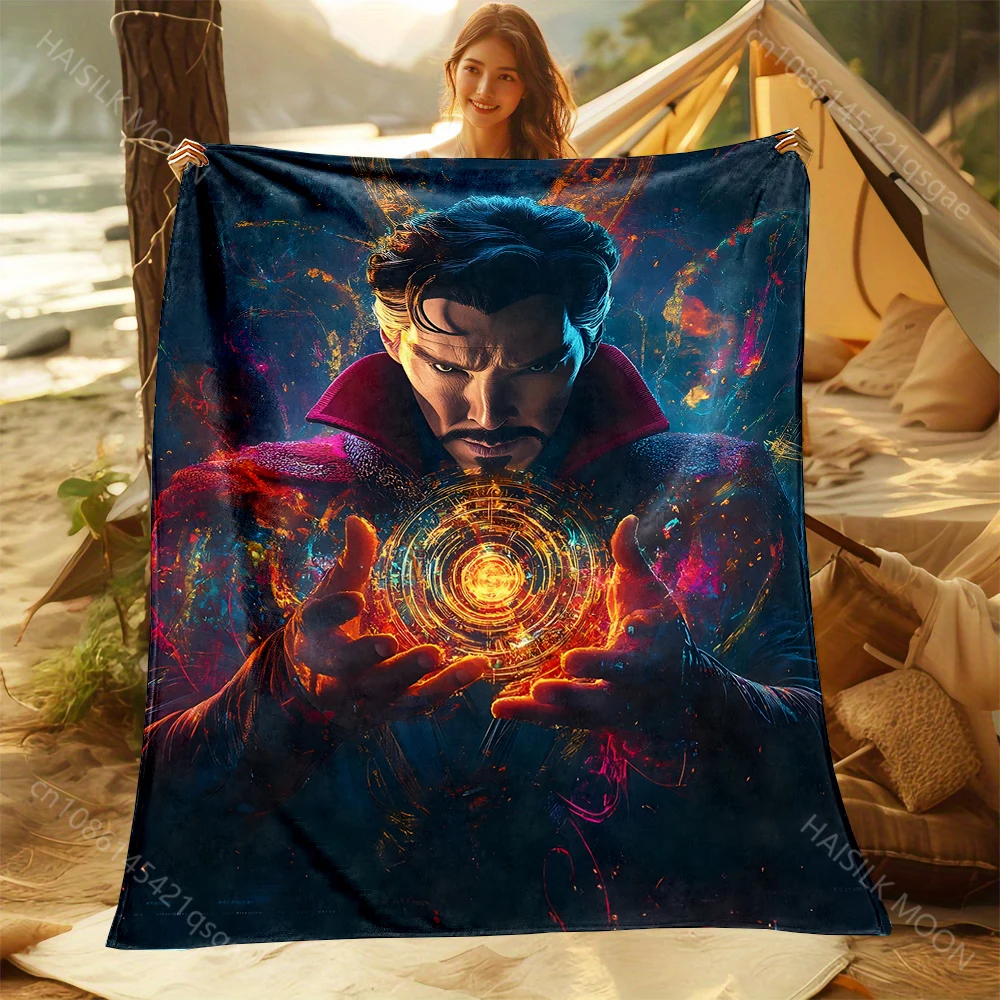

Marvel Doctor Strange Printed Blanket Cartoon Flannel Fluffy Soft Blanket for Adult Kids Plush Sofa Bed Car Camping for Gifts