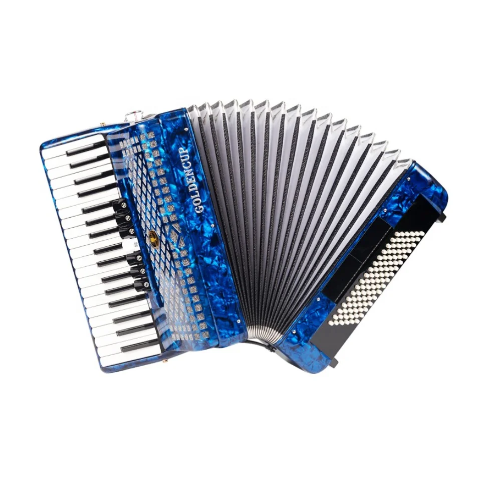 

Professional 37 Keys Chromatic Accordion JP3796 96 Bass 7+2 Registers Wood Instrument Instrument