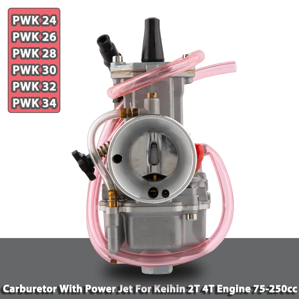 Carburetor With Power Jet For Keihin 2T 4T ATV Quad Go Kart 75-250cc Universal Motorcycle PWK 24 26 28 30 32 34mm Carburetor