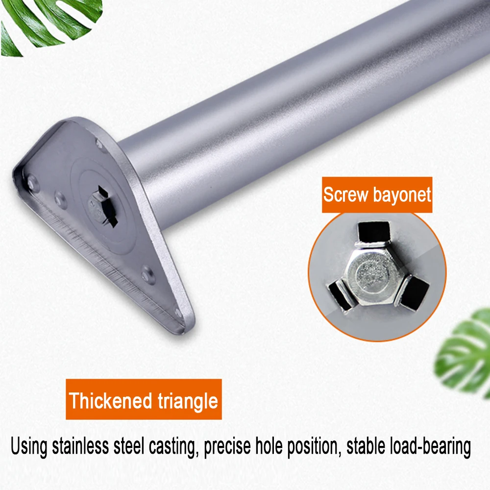 50-110cm Bar Counter Foot Support Column Stainless Steel 304 Adjustable Computer Desk Foot Aluminum Alloy Bar Cabinet Foot image 4
