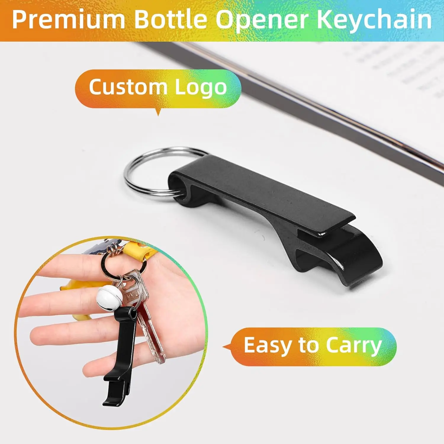 20Pcs Portable Beer Bottle Openers Aluminum Bottle Openers Keychain Bottle Opener Soda Beverage Bottle Opener for Party Wedding