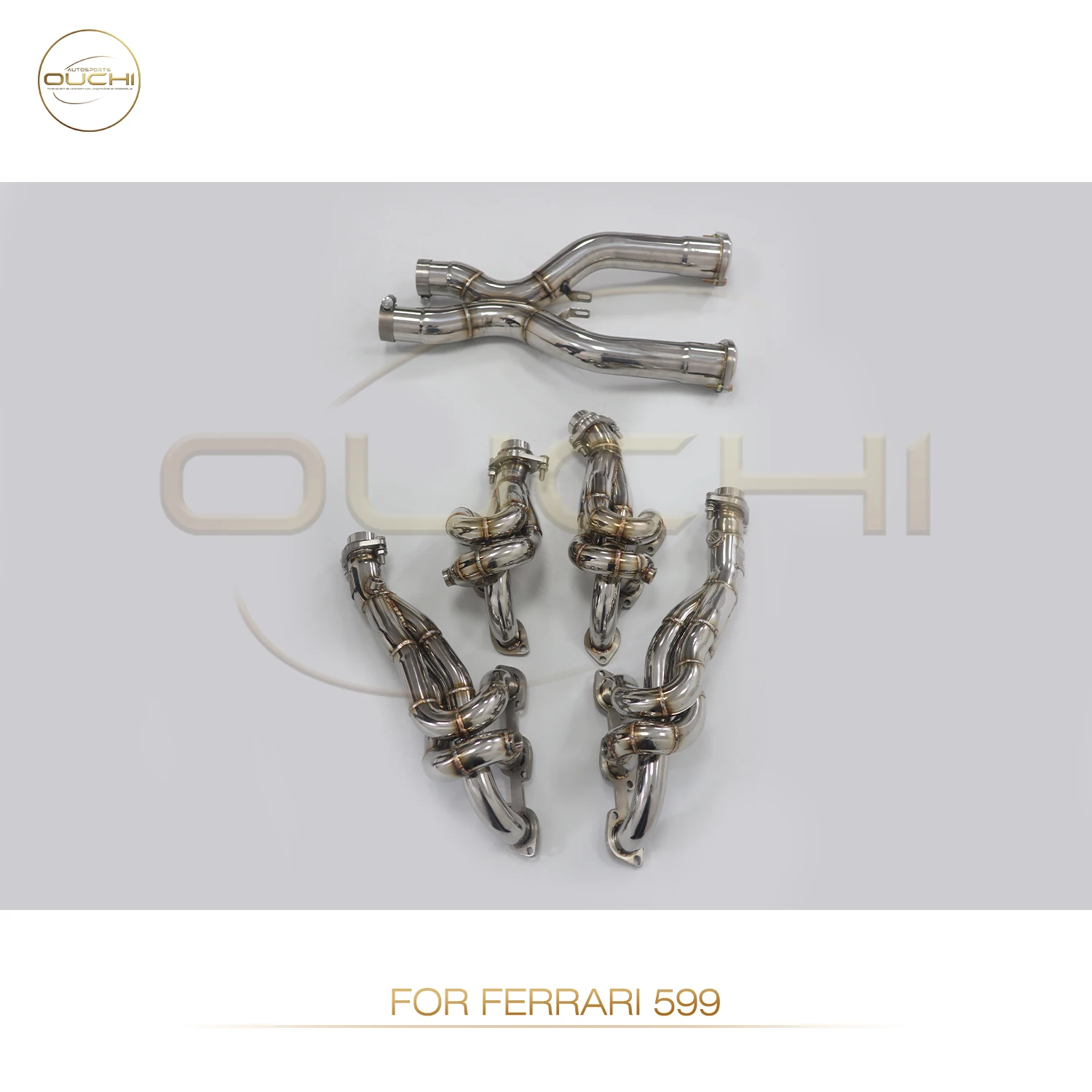 

OUCHI Factory Direct Sales SS304 Manifold With Mid-pipe for Ferrari 599 Exhaust Easy Installation Without Thermal Insulation