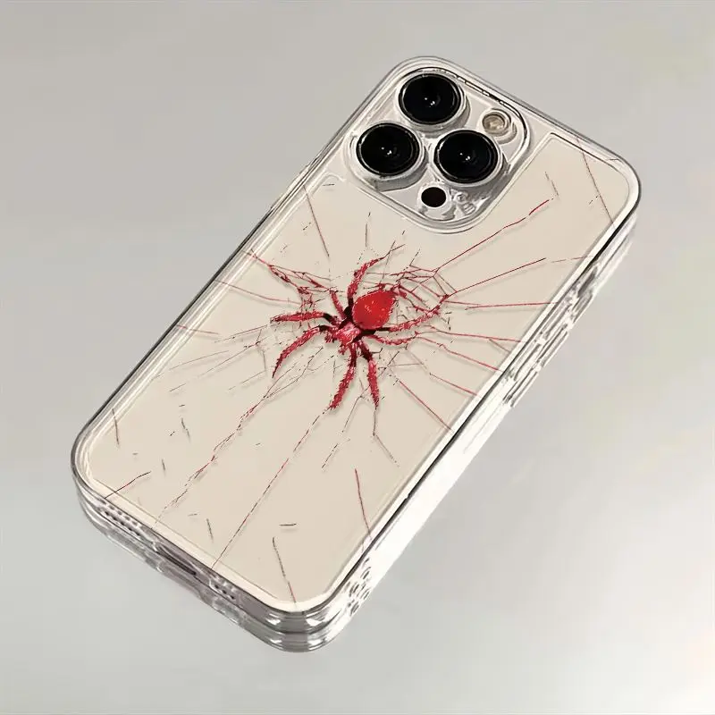 ins New Black Spider Hot Phone Case For Xiaomi Redmi 13 12 12C 10 10C 9 9A 9T 9C 11T Poco X3 X4 X5 Pro NFC GT 4G 5G Cover