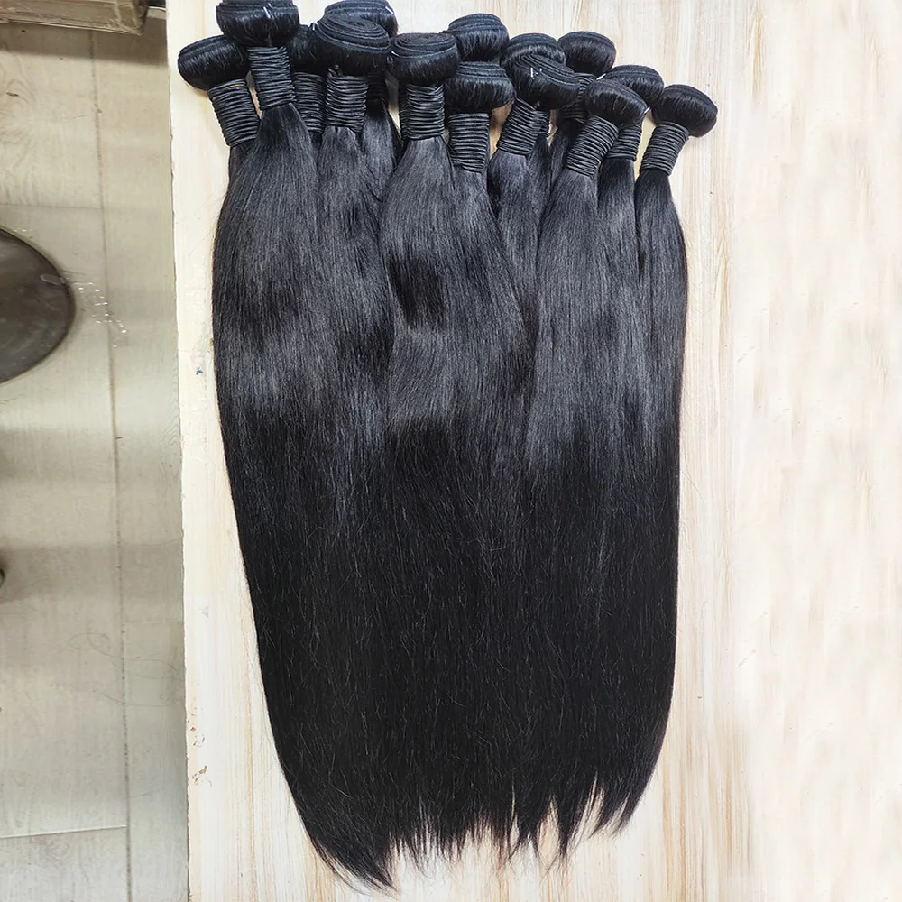 100% Human Hair Bundles And Weaves 22 24 26 Inch Straight Bundles Human Hair Extensions 3 PCS /Pack Brazilian Hair Bundles Deals 30 40 Inch Raw Hair Bundles Fast Shipping Hair Bundles Factory Wholesale Price