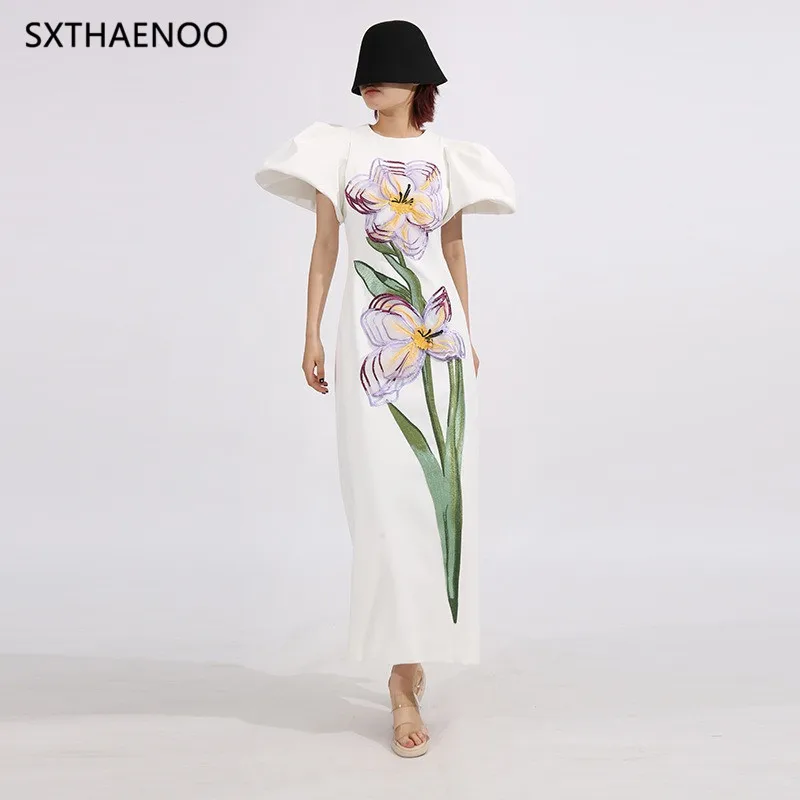 

sxthaenoo vestidos para mujer longdress summer dresses 2025 woman de verano party clothing largos robes longues femininos