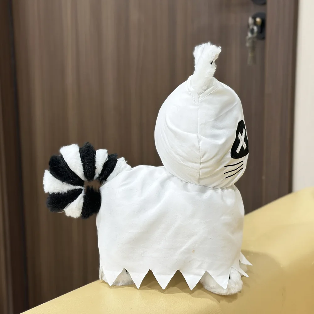 Jouet en peluche chat fantôme d'halloween, animaux mignons, poupées douces de dessin animé pour la décoration de la maison, cadeau d'anniversaire pour enfants