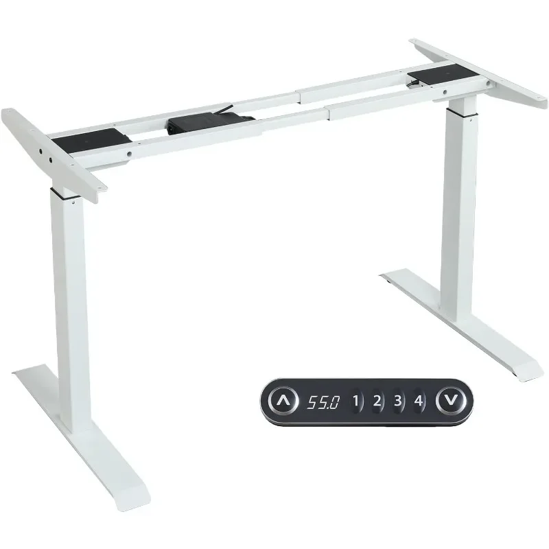 Dual Motor Height Adjustable Standing Frame,Adjustable Legs for 48'' to 70'' Desk Tops,Home Office Sit Stand Desk Base