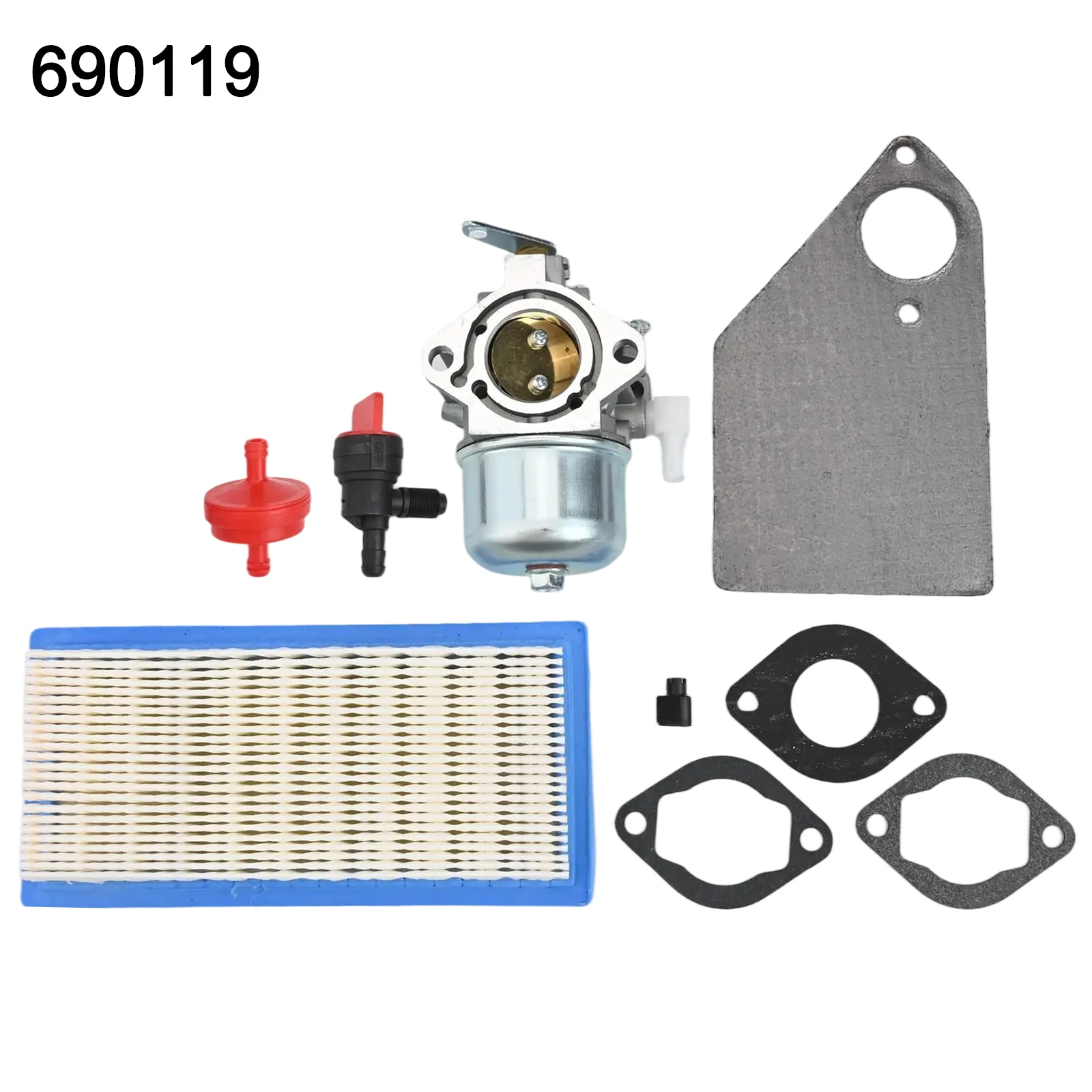 1 set kit guarnizioni valvola di arresto filtro carburante carburatore per trattore tosaerba 10 per motore HP 694526 690118   Utensili elettrici da giardino