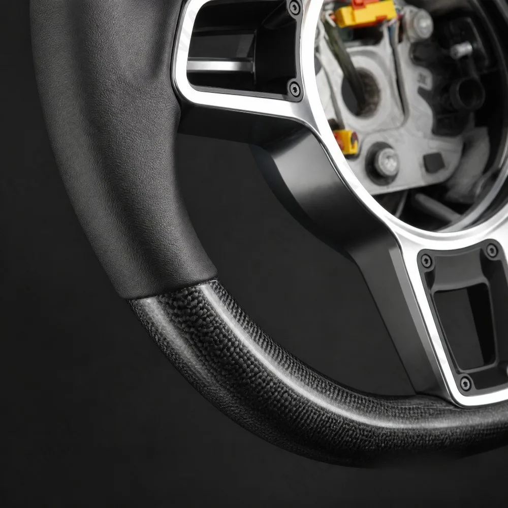 Carbon Fiber Steering Wheel For Porsche 911 GT3 Turbo Macan Carrera Boxster Cayman Cayenne 970 971 997 991 987 981 957 958.1 955
