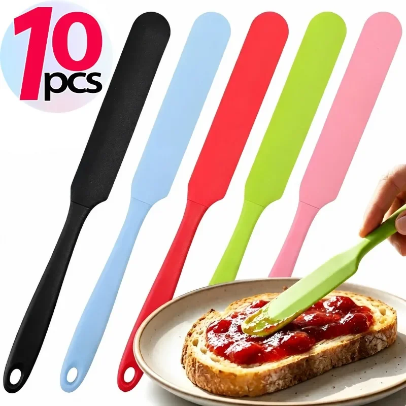Non-Stick Long Handle Silicone Spatula Multifunctional Butter Cake Cream Mixing Stick Heat Resistant Spatula Kitchen Baking Tool
